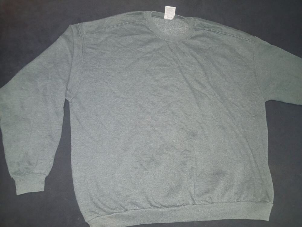 Vintage Jerzees Mens Blank Sweatshirt Pullover Grey USA Made Sz 3xl